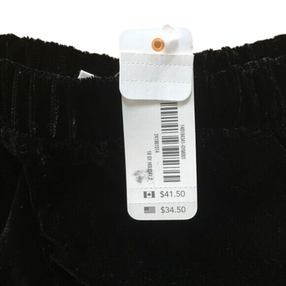 Gymboree Girls Black Velour Pants - Size 12-18M - Picture 3 of 4